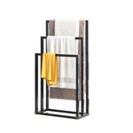 Metal Freestanding Towel Rack 3 Tiers Hand Towel Holder Organizer for Bathroom Accessories, Black W840100842-djyc