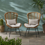 Frazer Patio Chair with Cushions (Set of 2) 65489.00LBRN-djyc