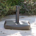 55 lb Steel & Concrete Umbrella Base – Secure & Stylish Shade Support 54755.00BRN-djyc