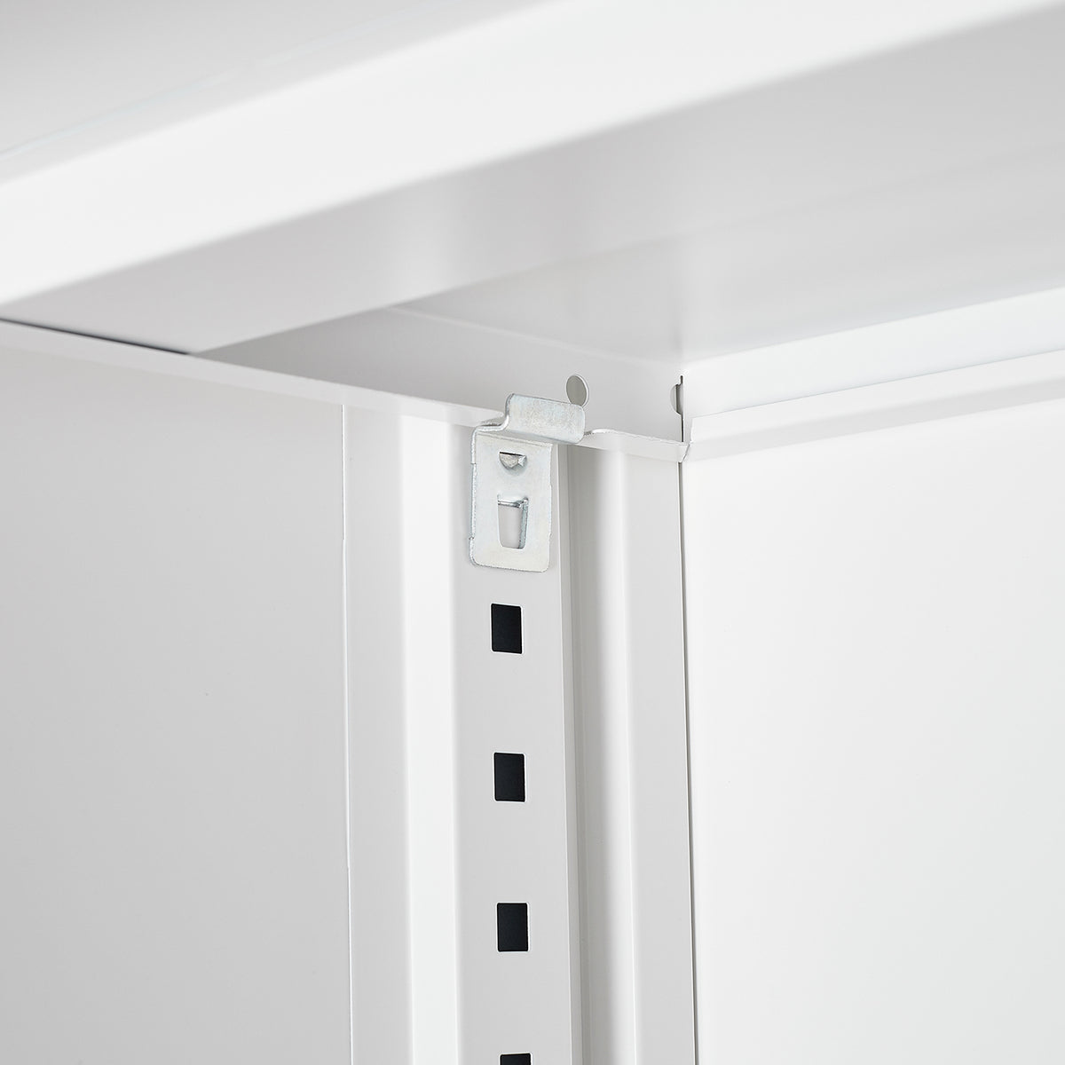 Metal Storage Cabinet with Locking Doors and Adjustable Shelf, Folding Filing Storage Cabinet , Folding Storage Locker Cabinet for Home Office,School,Garage, White W124757865-djyc