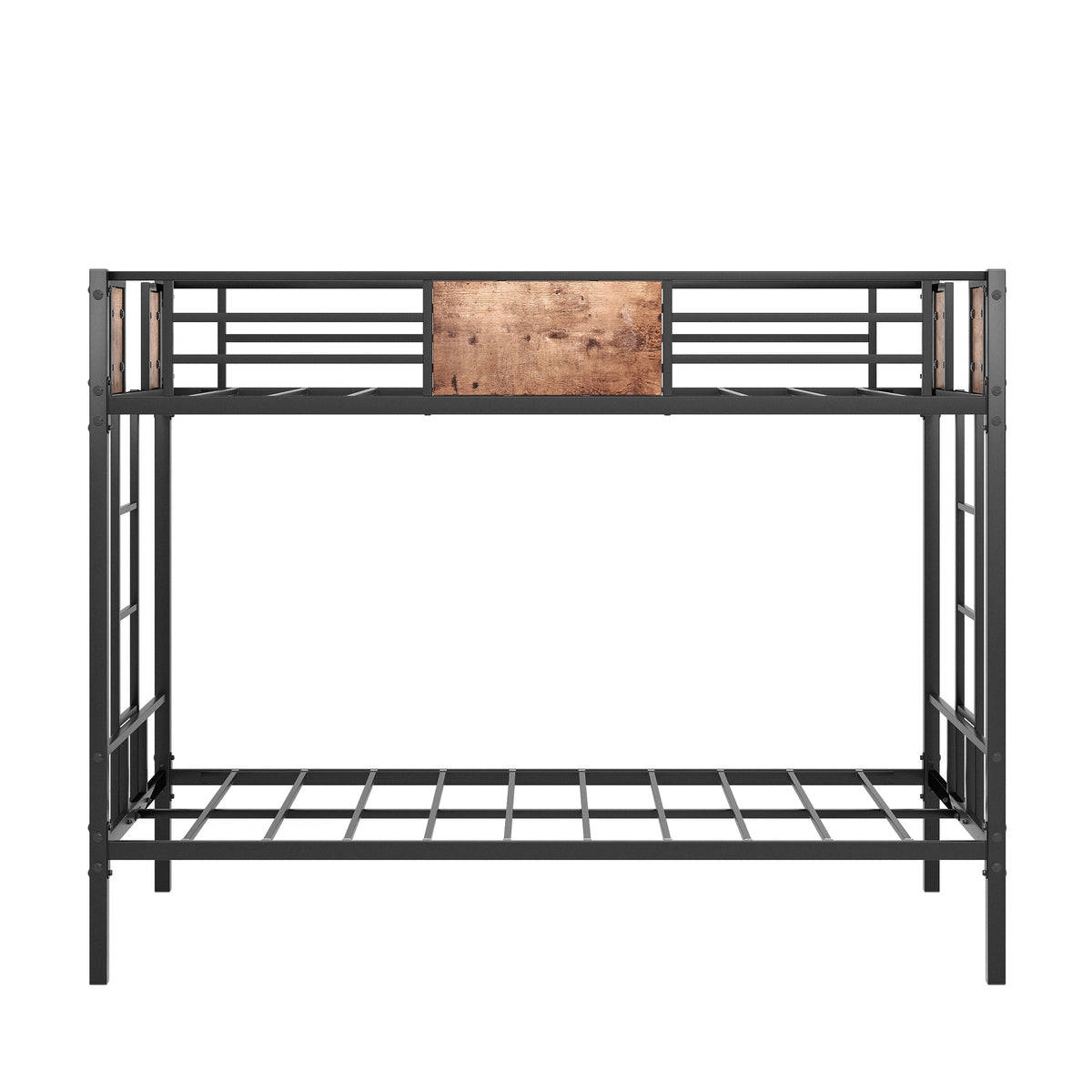 Twin Over Twin Size Metal Bunk Bed Black W84083686-djyc