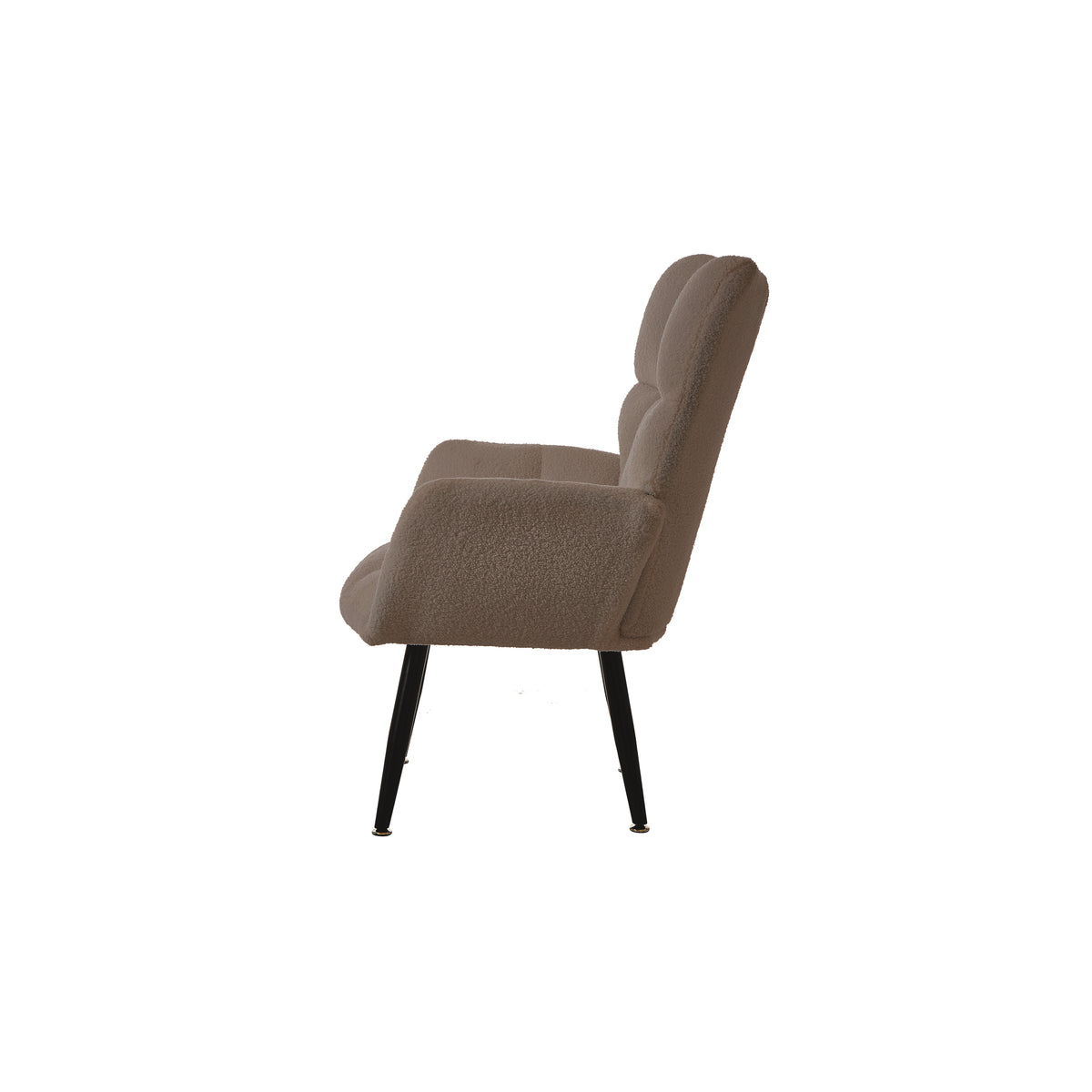 Modern Single Sofa Armchair with High Backrest Comfy Reading Chair for Small Spaces/Living Room/Bedroom/Apartment (COLOR:BROWN) W1669P175504-djyc