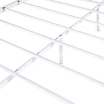 Twin-Over-Full Metal Bunk Bed, Heavy Duty Bunk Bed,Easy Assembly with Enhanced Upper-Level Guardrail, White W840140153-djyc