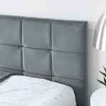 Full Size Upholstered Tufted Bed Frame, Sofa Bed Frame with Comfortable Backrest and Armrests, Full Size Bed for Bedroom, Living Room,Velvet, Grey(80.5''*59''*30.5'') W487S00224-djyc