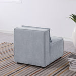 modular sofa Grayish bluechenille fabric,simple and grand, the seat and back is very soft. this is also a KNOCK DOWN sofa W1099P183965-djyc