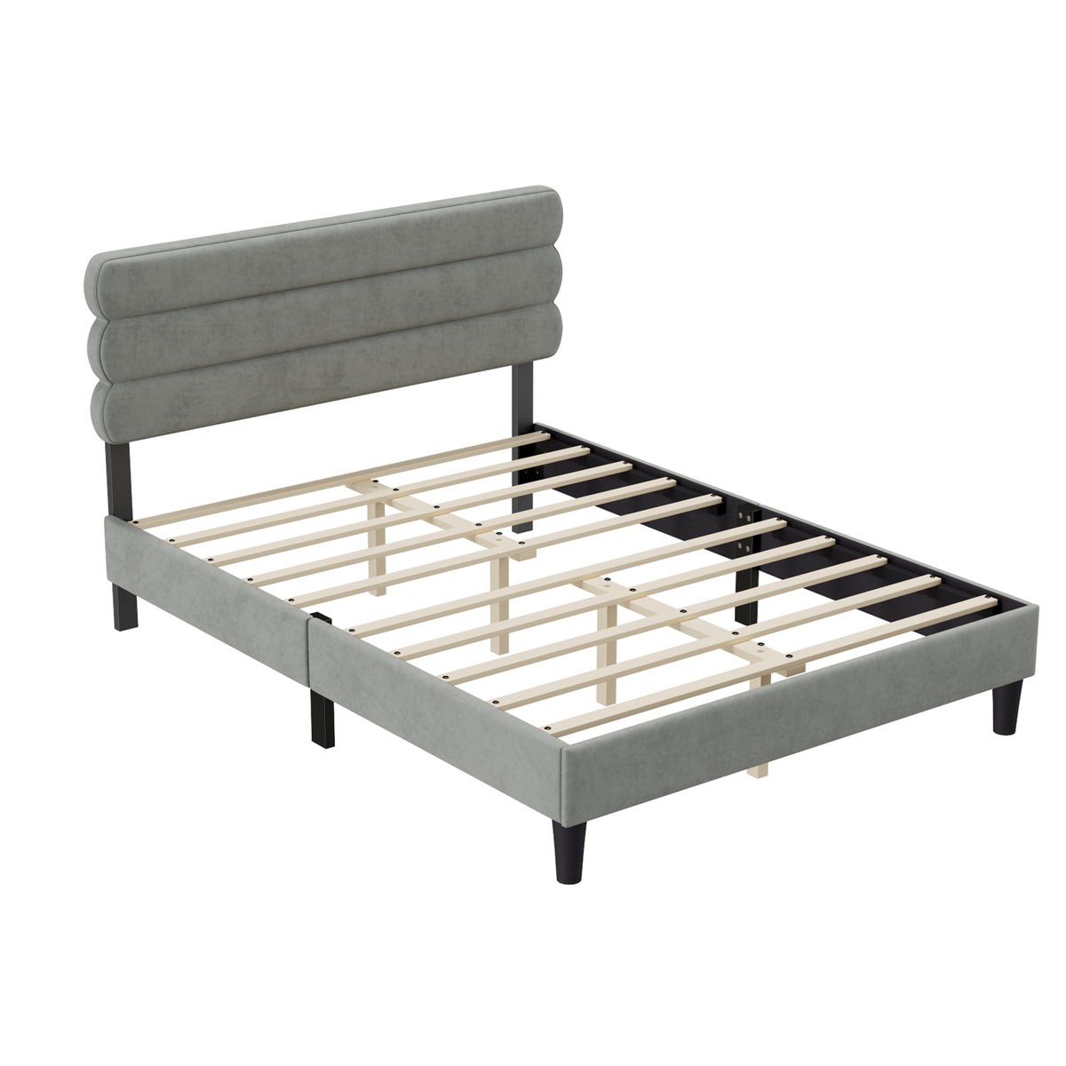 Queen Bed Frame with Headboard,Sturdy Platform Bed with Wooden Slats Support,No Box Spring,Mattress Foundation,Easy Assembly W1793140482-djyc