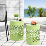 Outdoor Modern Cylindrical Side Table Set 73606.00GRN-djyc
