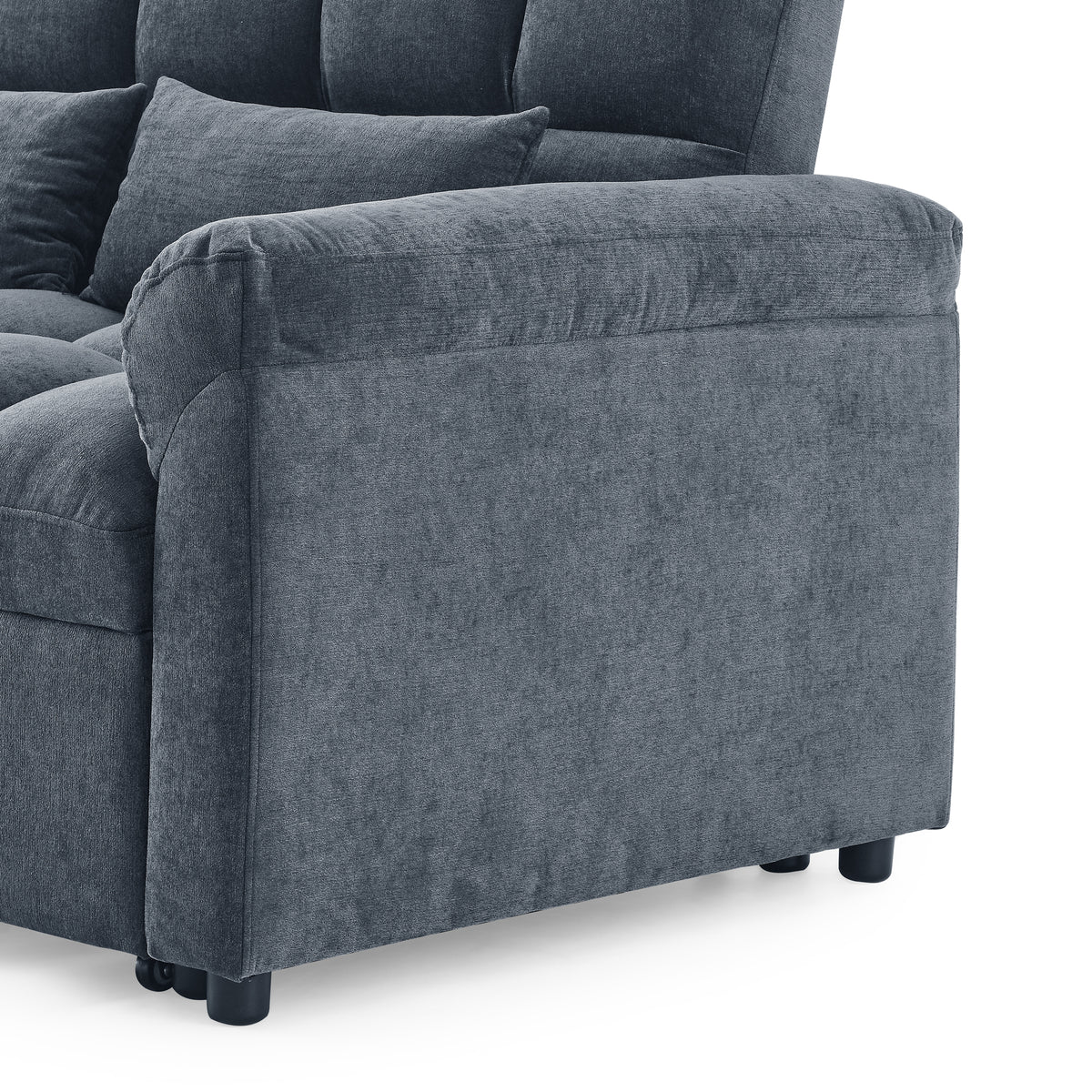 Loveseats Sofa Bed with Pull-out Bed,Adjsutable Back,Blue+ Grey W487109971-djyc