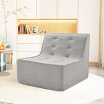 Fireside Chair, Lazy Floor Sofa Couch, Large Bean Bag Chair for Adults with High Resilience Foam for Living Room, Bedroom and Office, Velvet Fabric, Gray W1998P195215-djyc