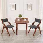 Upholstered folding Dining chair, space saving, easy to carry, Dining Room,No assembly required,2-Pack-Grey+Cherry W2336P163452-djyc