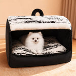 Covered Dog Bed Tent with Removable Washable Cushion
