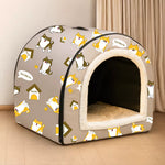 Waterproof Semi-Enclosed Dog & Cat Bed with Removable, Washable Design