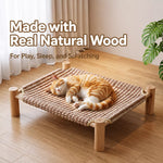 Woven Cat Bed with Scratching Board