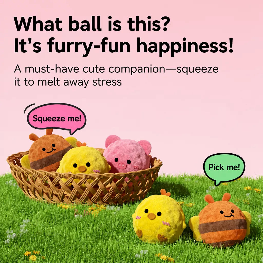 Cartoon Spiky Squeaky Ball Toy for Dogs
