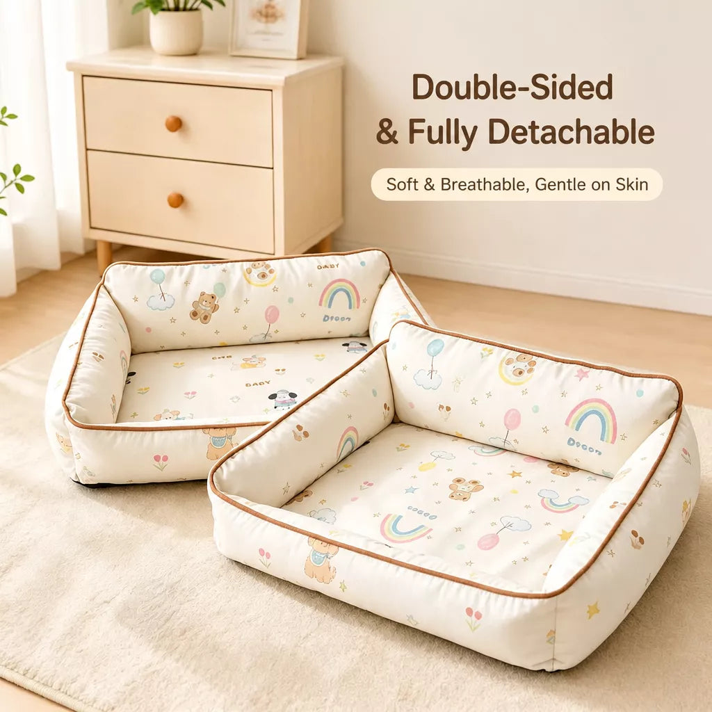 Washable Reversible Pet Bed for Small Dogs and Cats