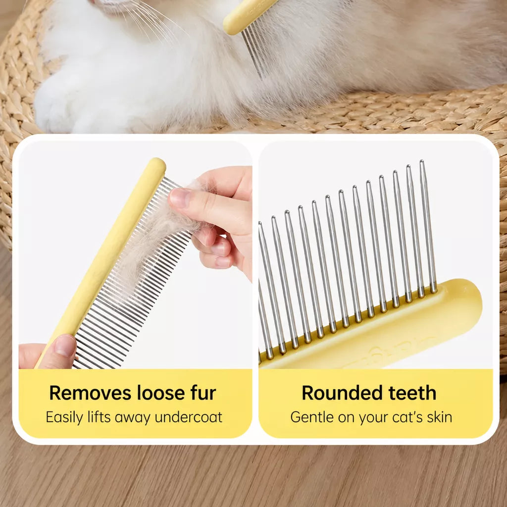 3-Piece Pet Grooming Comb Set for Cats & Dogs