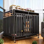 Metal Dog Crate with Waste Tray for Small to Large Dogs