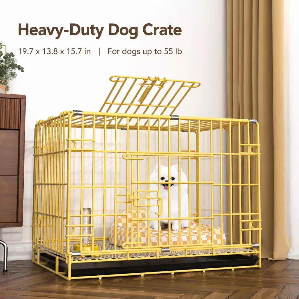 Indoor Metal Dog Crate with Tray
