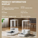 Automatic Pet Feeder & Water Dispenser with Dual Bowls