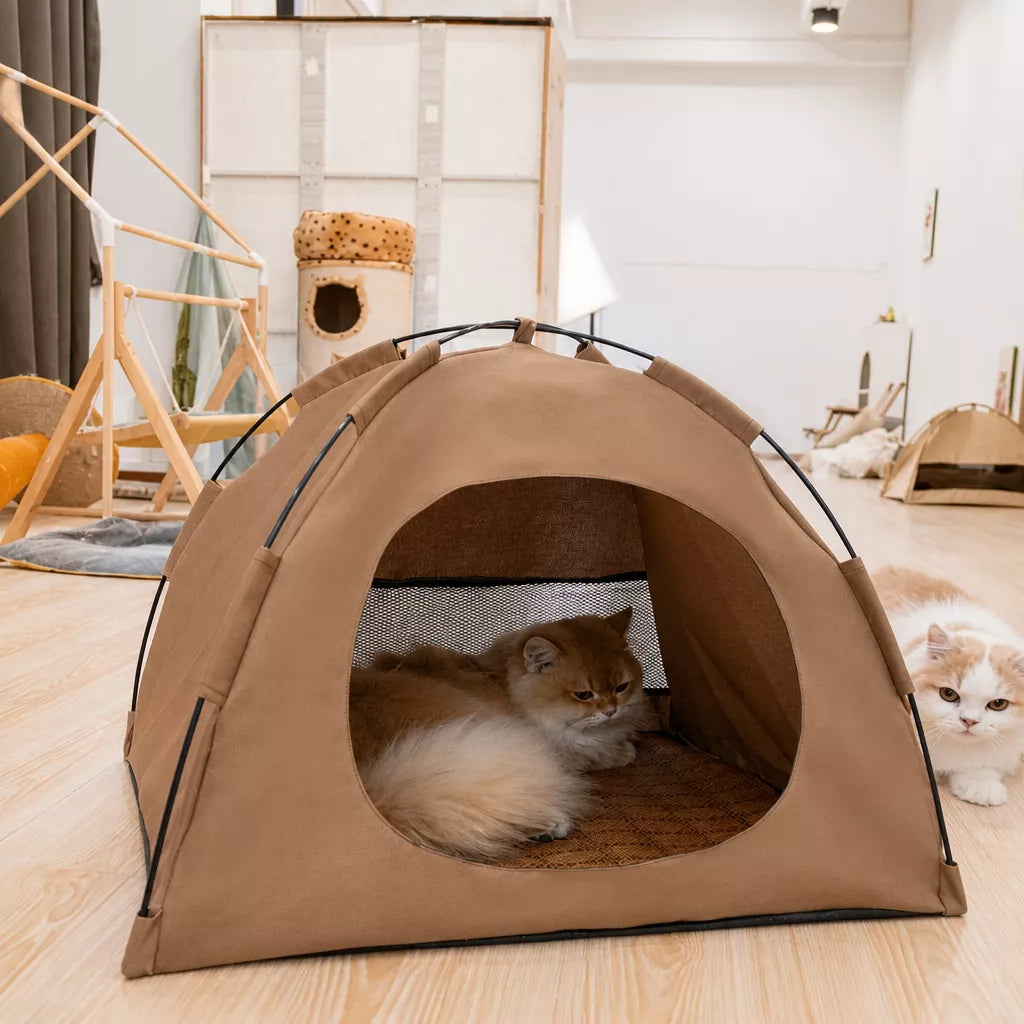 Enclosed Pet Tent Bed with Ventilated Design