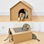 Corrugated Cardboard Cat House and Scratcher