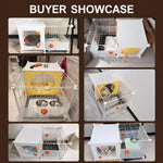 Small Dog Crate with Separate Rest and Potty Areas