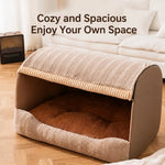 Enclosed Pet Bed with Removable, Washable Cover