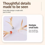 Cat Feather Teaser Ball Toy