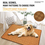 Woven Rattan Pet Mat for Cats and Dogs – Crate or Floor Use