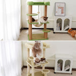 Space-Themed Cat Tree with Hideaway and Perch