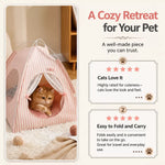 Indoor Cat & Dog Tent Bed with Removable, Washable Cushion