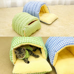 Washable Enclosed Pet Bed with Open Entrance for Cats and Dogs