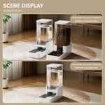 Automatic Pet Feeder & Water Dispenser with Dual Bowls