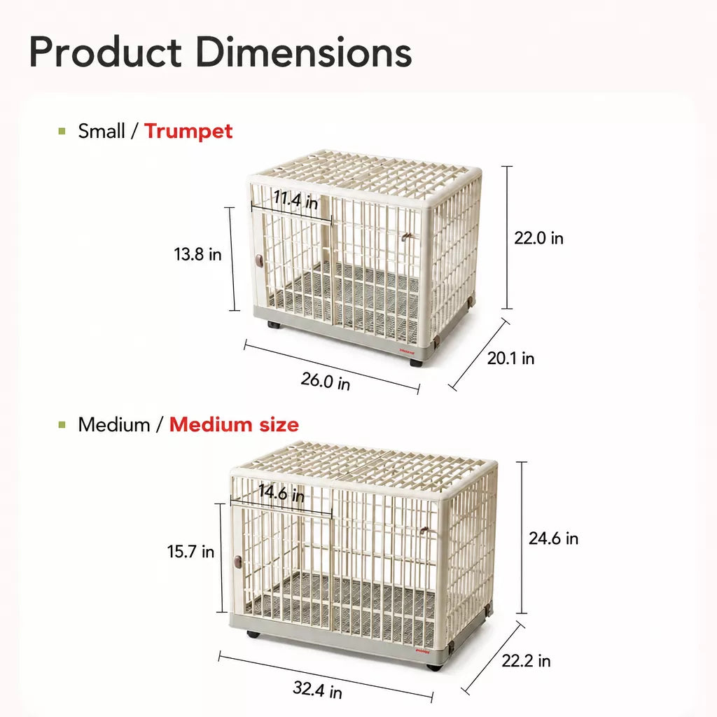 Indoor Resin Pet Crate for Small to Medium Dogs