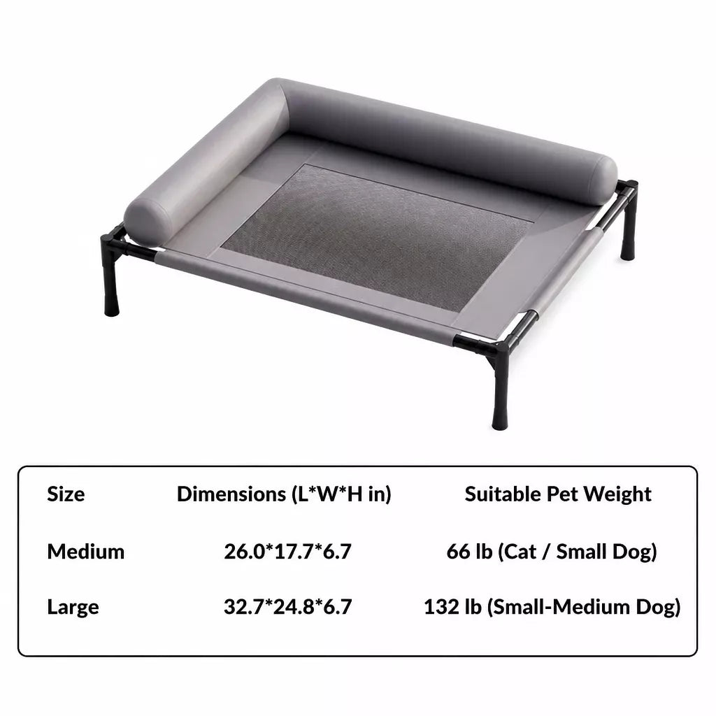 Raised Pet Cot Bed for Small to Medium Dogs and Cats