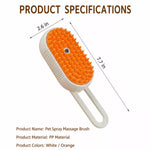 Rechargeable Pet Grooming Brush with Spray Function