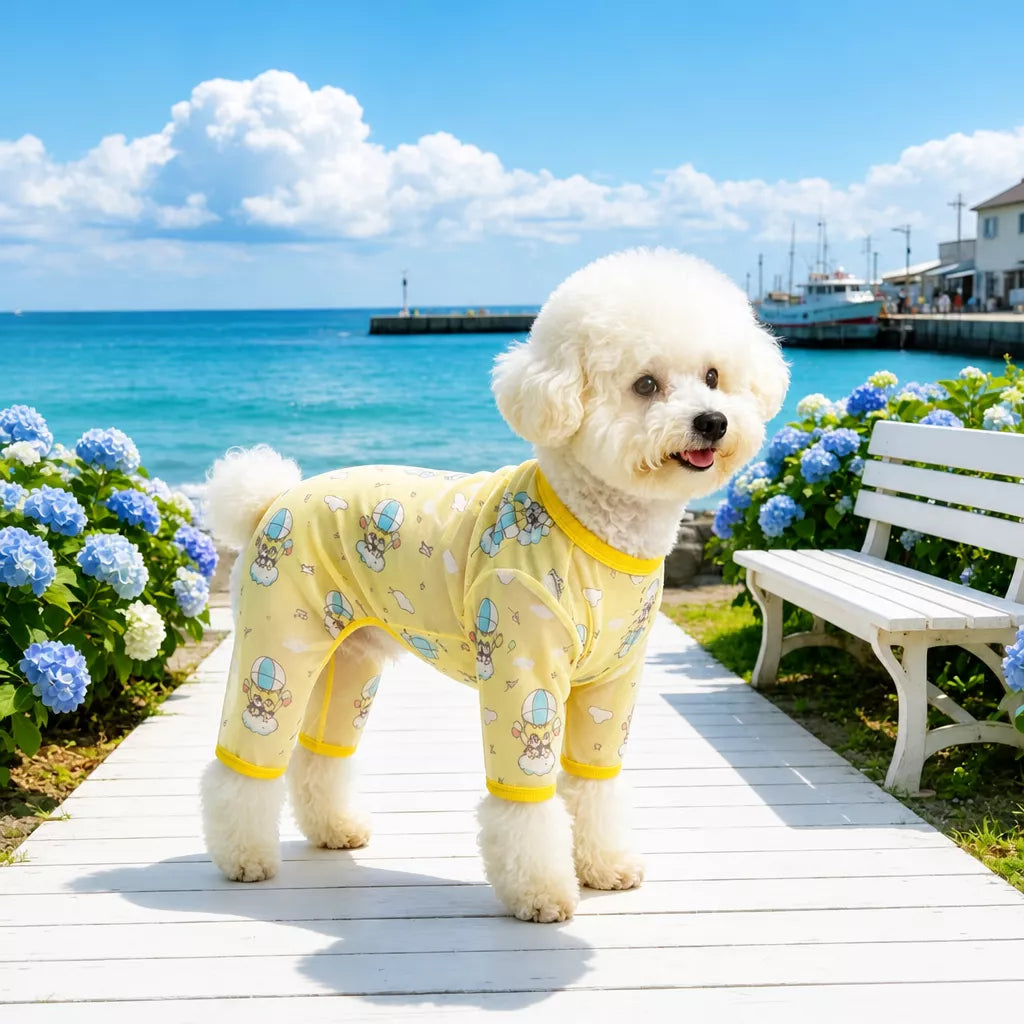 Four-Leg Dog Shirt with Cartoon Print