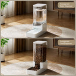 Automatic Pet Feeder & Water Dispenser with Dual Bowls