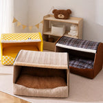 Enclosed Pet Bed with Removable, Washable Cover