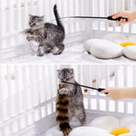 Cat Wand Toy with Feather Replacement Heads