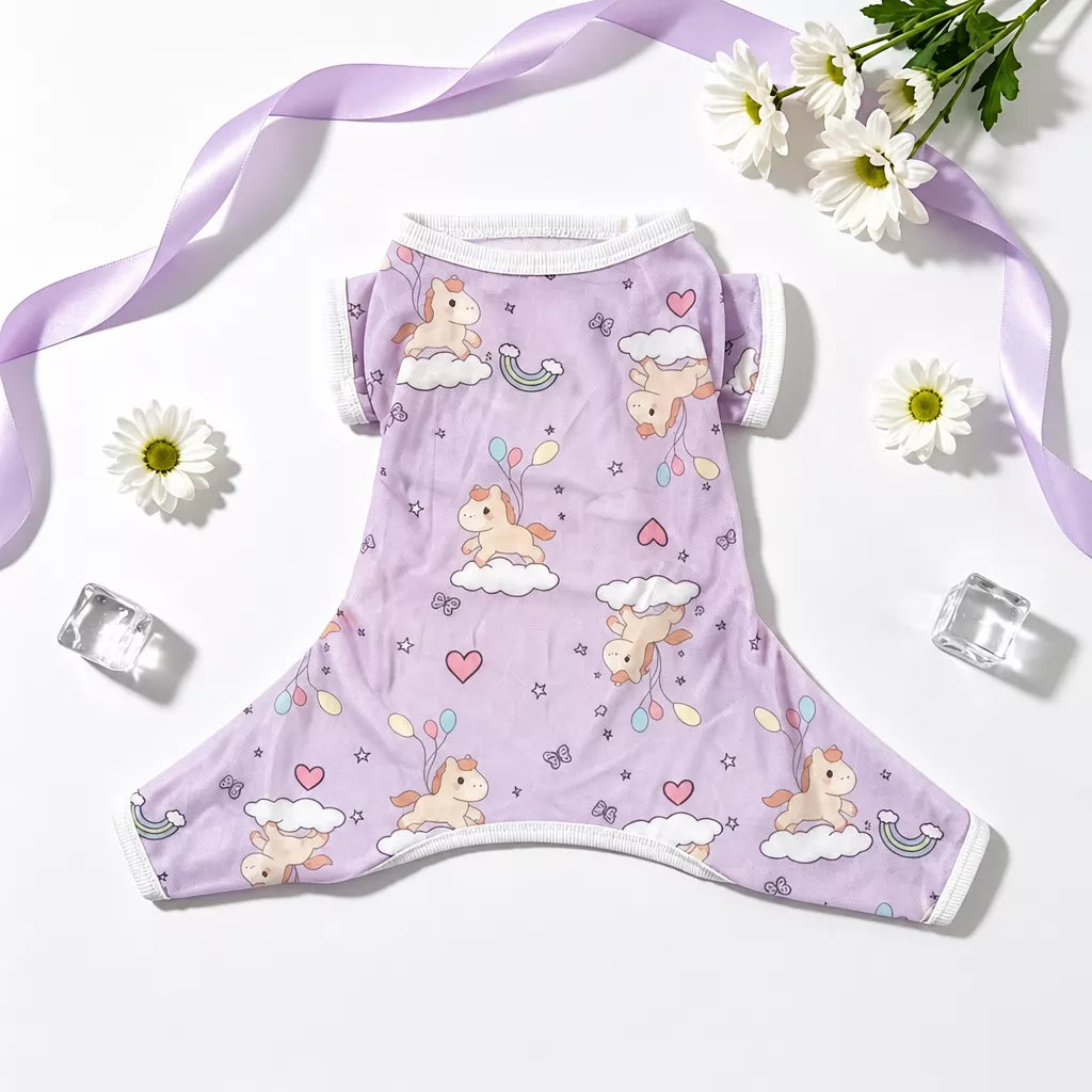 Four-Leg Dog Shirt with Cartoon Print