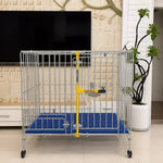 Large Galvanized Steel Dog Kennel for Indoor & Outdoor Use