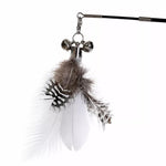 Cat Wand Toy with Feather Replacement Heads