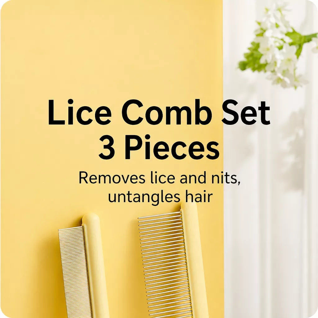 3-Piece Pet Grooming Comb Set for Cats & Dogs