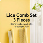 3-Piece Pet Grooming Comb Set for Cats & Dogs