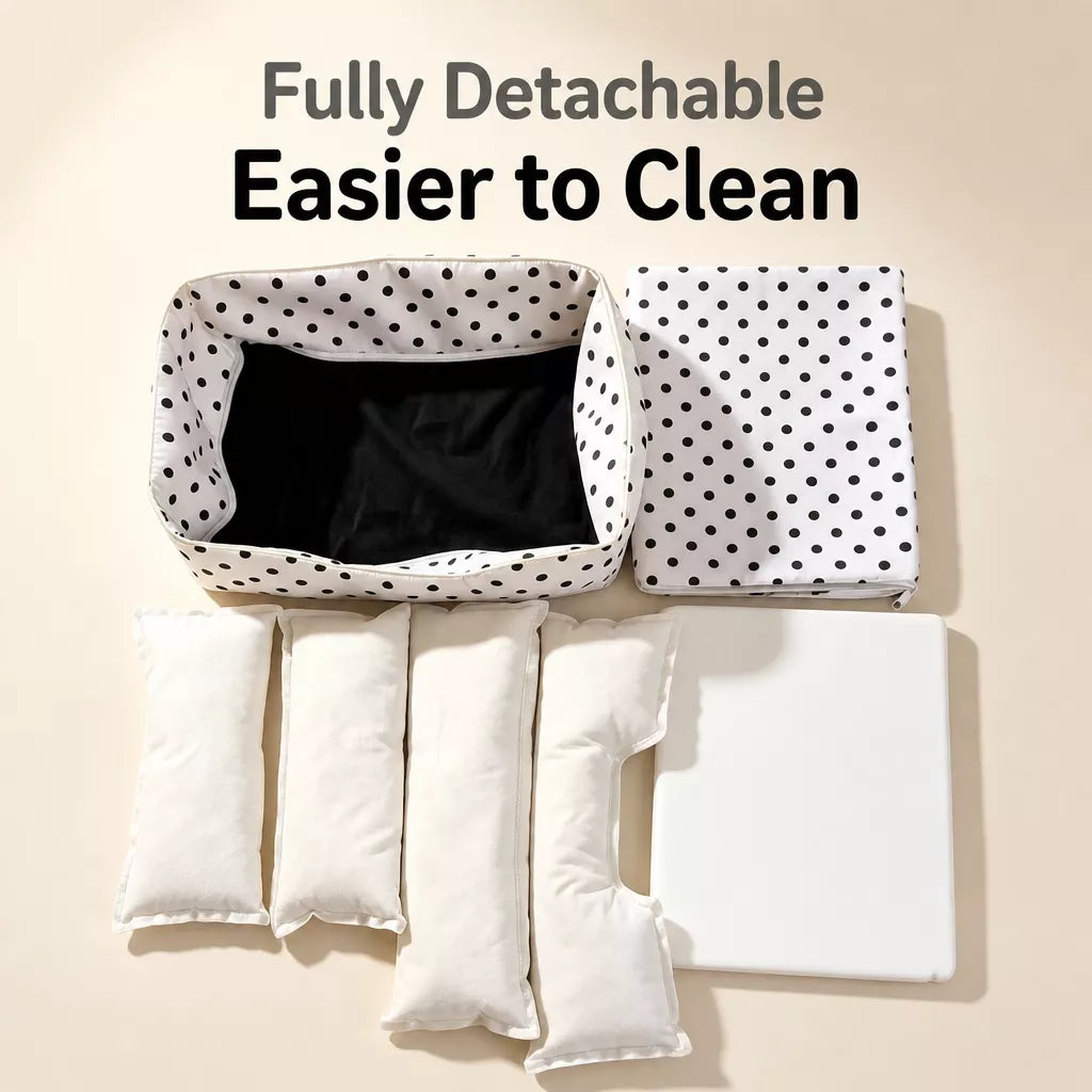 Washable Reversible Pet Bed for Small Dogs and Cats