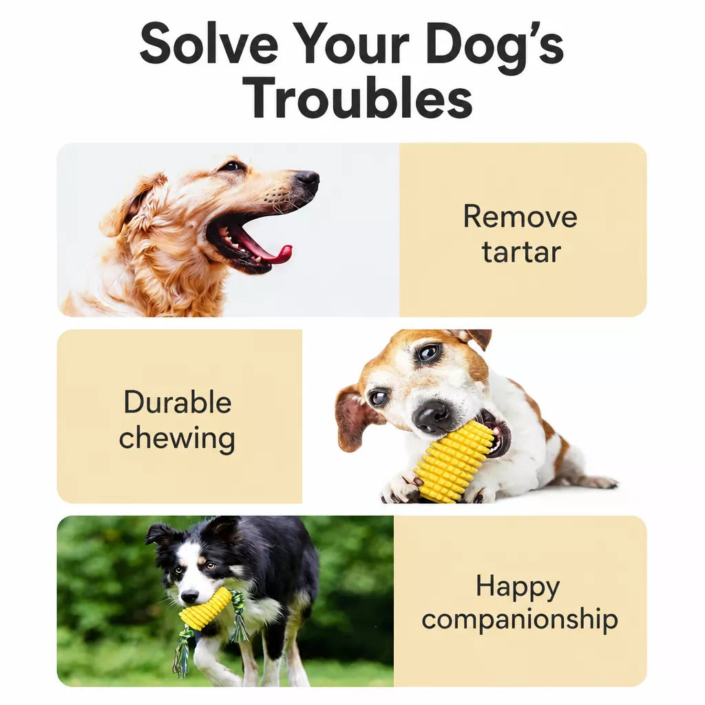 Corn-Shaped TPR Dog Chew Toy