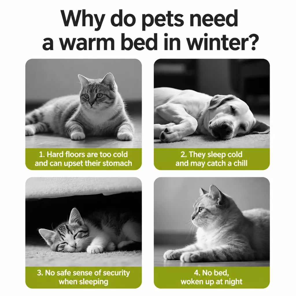 Semi-Enclosed Washable Pet Bed for Cats and Dogs