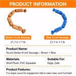 4-Section Squeaky Sausage Dog Toy