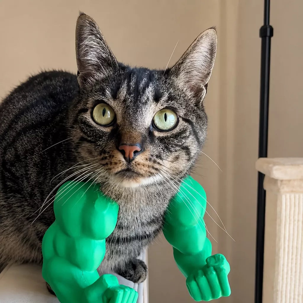 3D-Printed Muscular Arm Pet Neck Accessory